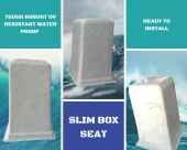 tall slim fiberglass boat box seat