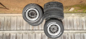 5 Cheviot wheels and roadworthy tyres