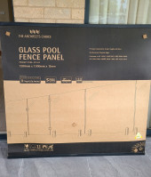 Glass pool fence panel . 