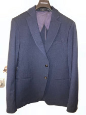 NEW Emporio Armani Mens Wool Jacket / Blazer, Size 54, Blue