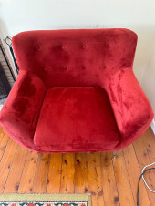 Velvet armchairs nearly new